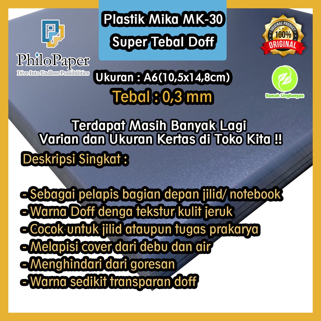 

Plastik Mika Super Tebal 0,3 mm Doff MK-30 A6