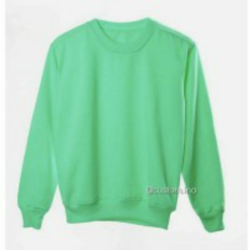Sweater Crewneck Polos Pria Wanita/Unisex Hijau Mint PREMIUM Sweatshirt