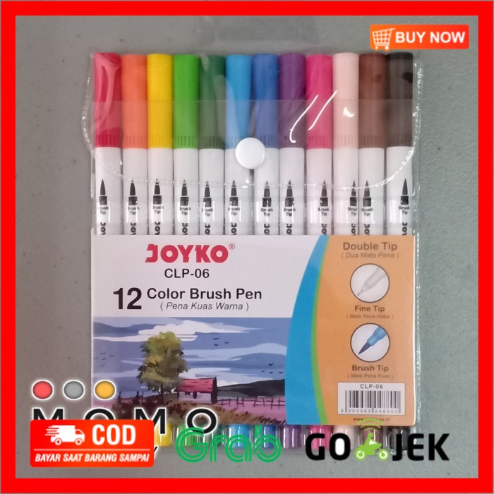 

(BISA COD) color brush pen pena kuas warna joyko
