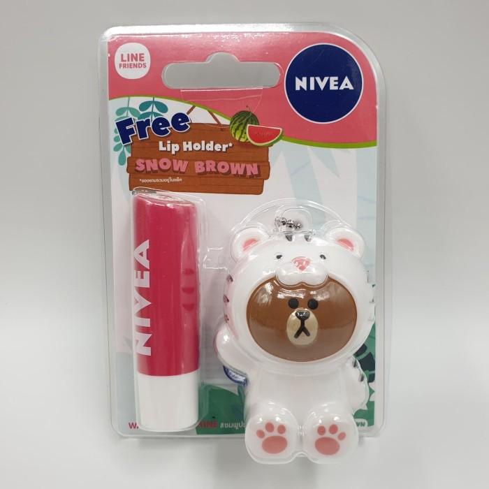 Lipbalm | Nivea X Line Friends Lip Balm Holder - Jungle Snow Brown Watermelon