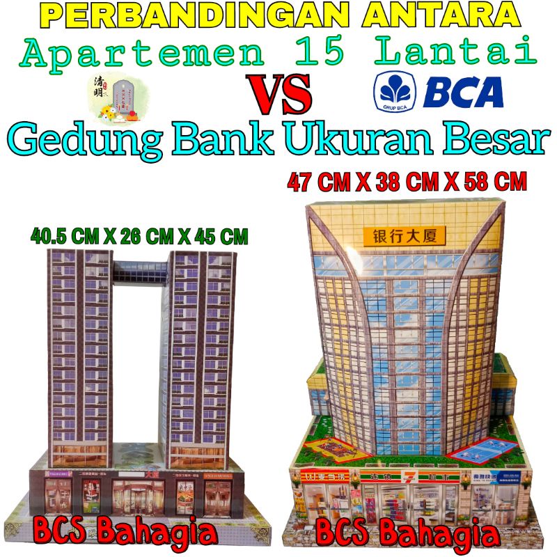 Gedung Bank Untuk Perkantoran Ukuran Besar Kertas Sembahyang Rumah Leluhur Cengbeng Dan Jit Gwee Fasilitas Lengkap Size Jumbo Kualitas Import