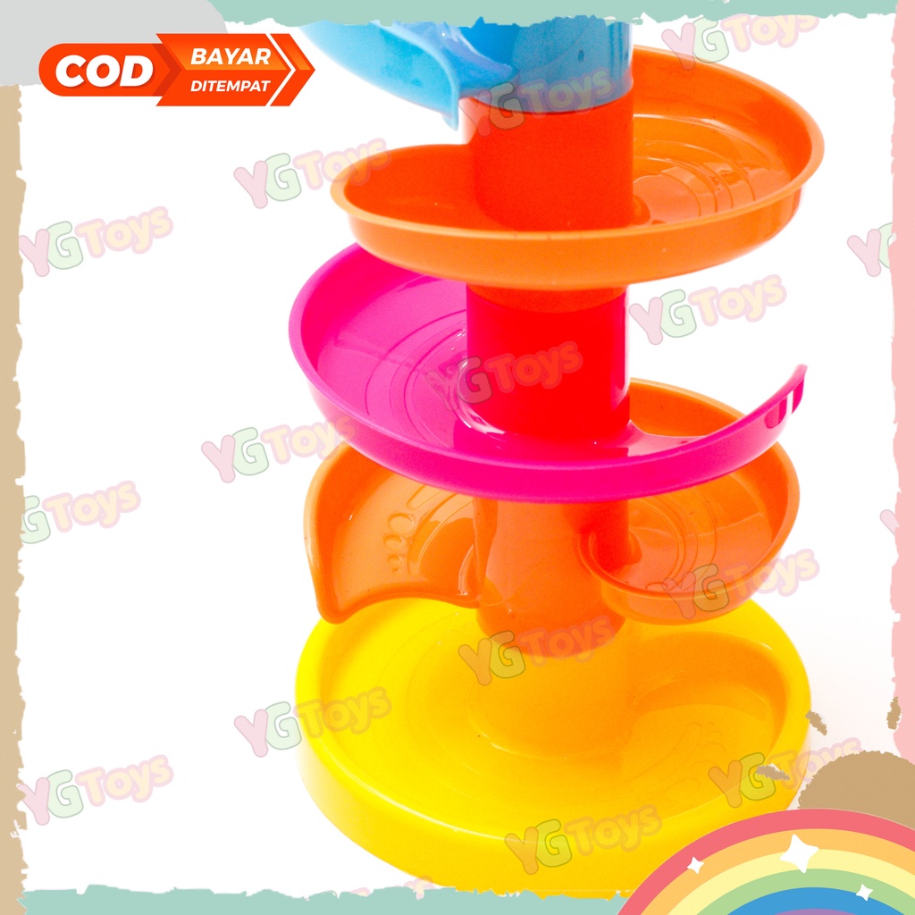 YGtoys Mainan Edukasi Anak Rotating Orbit Rolling Ball Seluncuran Bola Kelereng Puzzle Seru