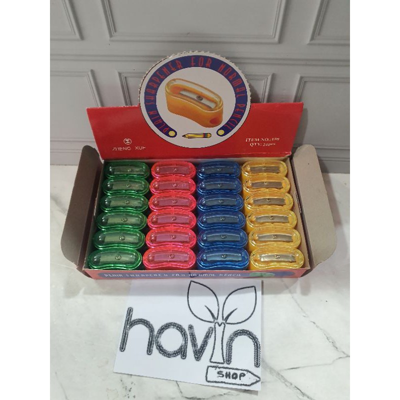 Serutan murah (1box=24pc)/serutan lucu/serutan fancy/rautan murah/sharperner/serutan warna-SOSIS