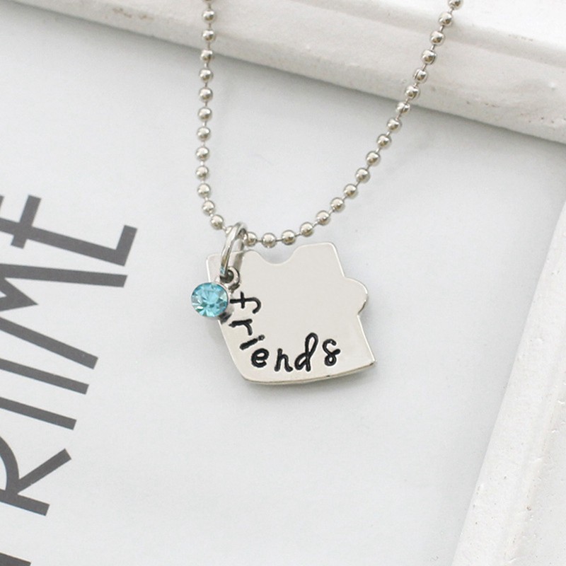 3Pcs Kalung Rantai Liontin Hati Motif Tulisan Best Friends Forever Bahan Alloy untuk Wanita