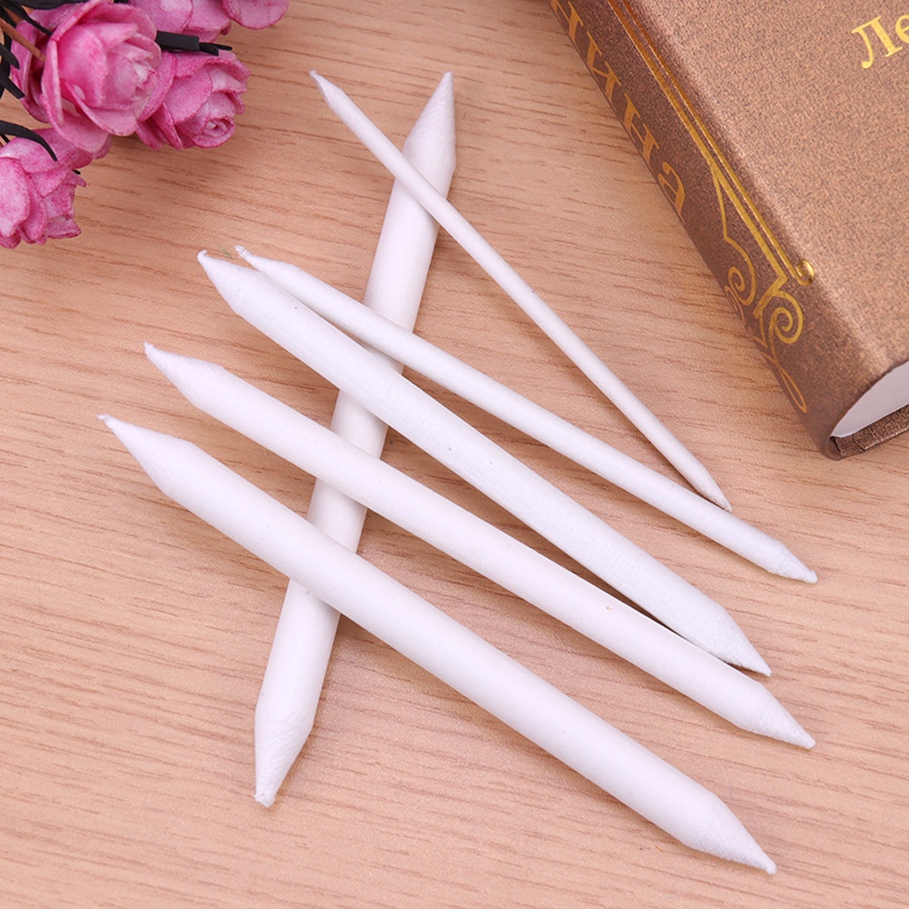 LANFY Painting Tool Smudge Stick Drawing Tool White Drawing Pen Blending Stick Tortillon Art Supplies Rice Paper Sketch Double Head Stump Sketching Pencil/Multicolor