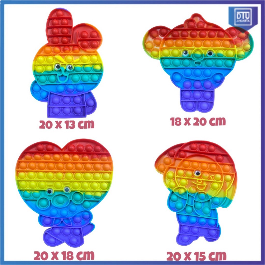 [DTU]Fidget Pop It Toys Rainbow Mainan Pop It