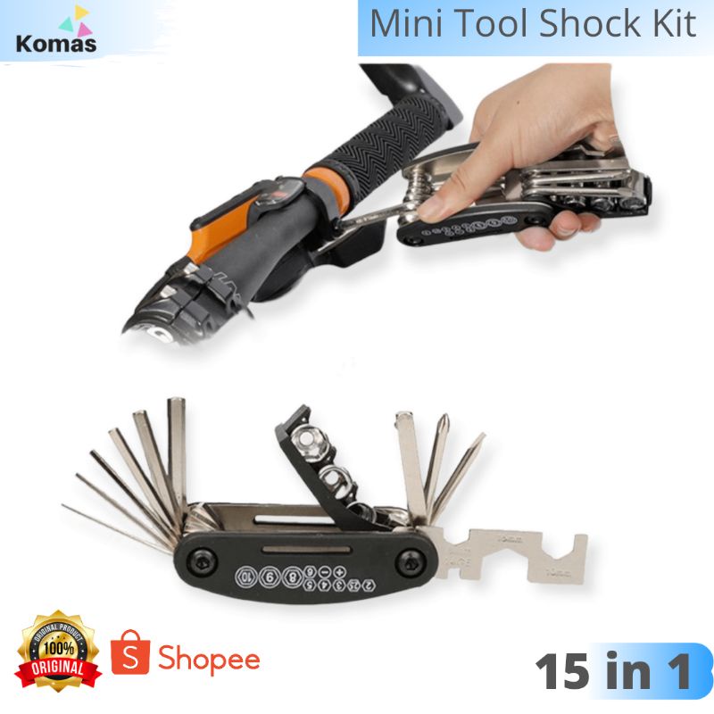 Kunci set mini 16 in 1 kunci shock mini sepeda dan motor ukuran mini serbaguna 