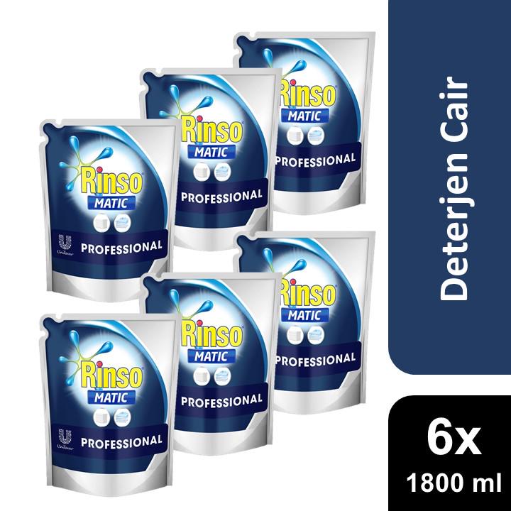 Rinso Matic Professional Deterjen Laundry Kiloan Cair 1 8 Rinso Matic Professional Deterjen Laundry Kiloan Cair 1 8