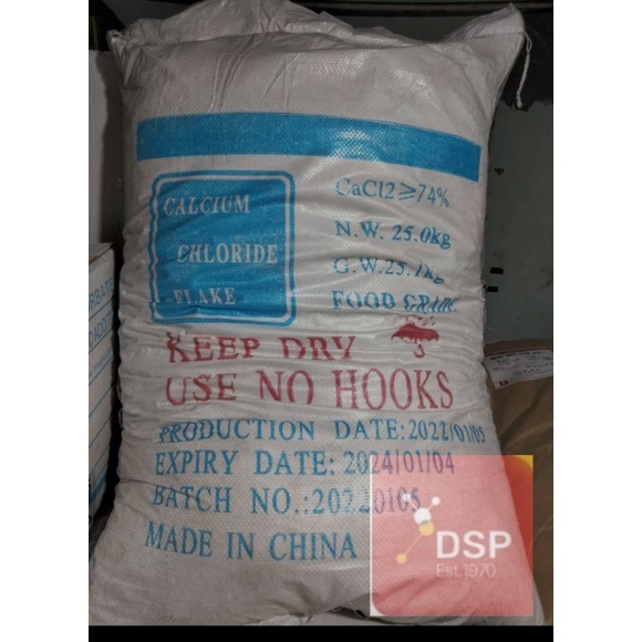 

CALCIUM CLHORIDE / Kalsium Klorida Flakes Food Grade Asal RRT 1 Kg