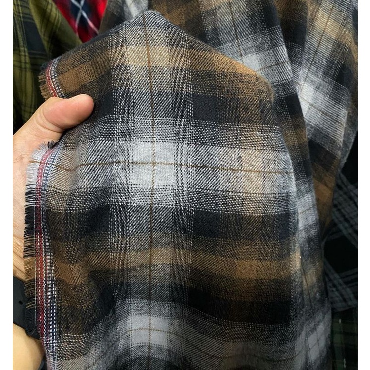 Kain FLANEL Premium | Motif kotak | Bahan kemeja Pria & Wanita