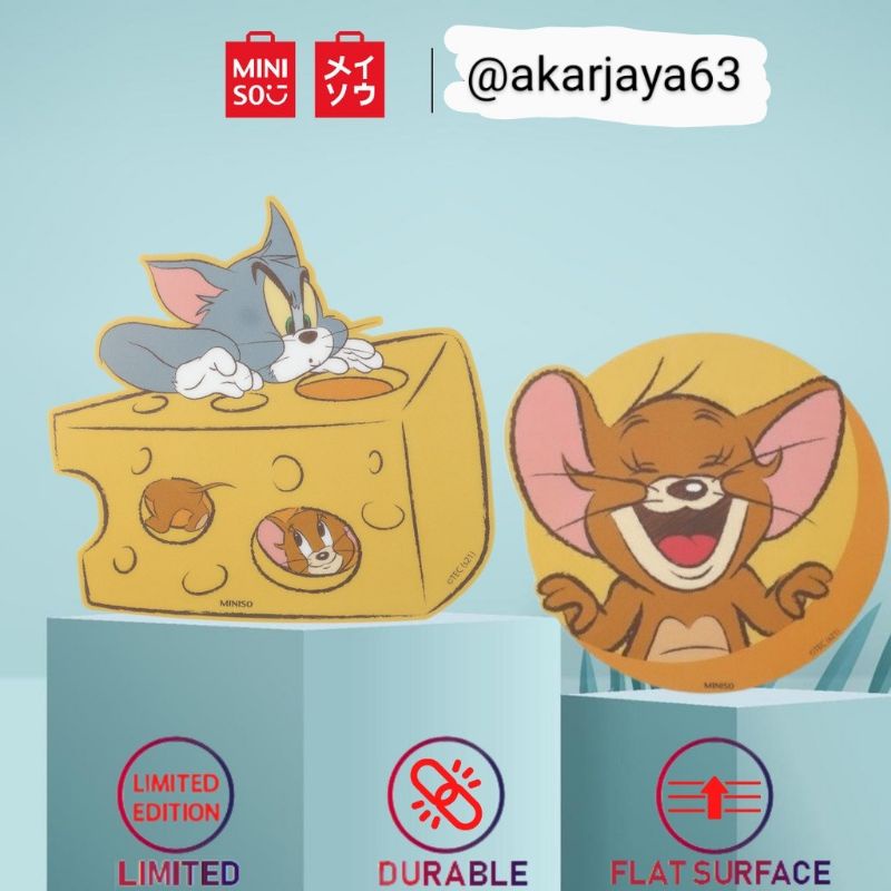 Mousepad MINISO Tom & Jerry I love Cheese Design Mouse Pad Character