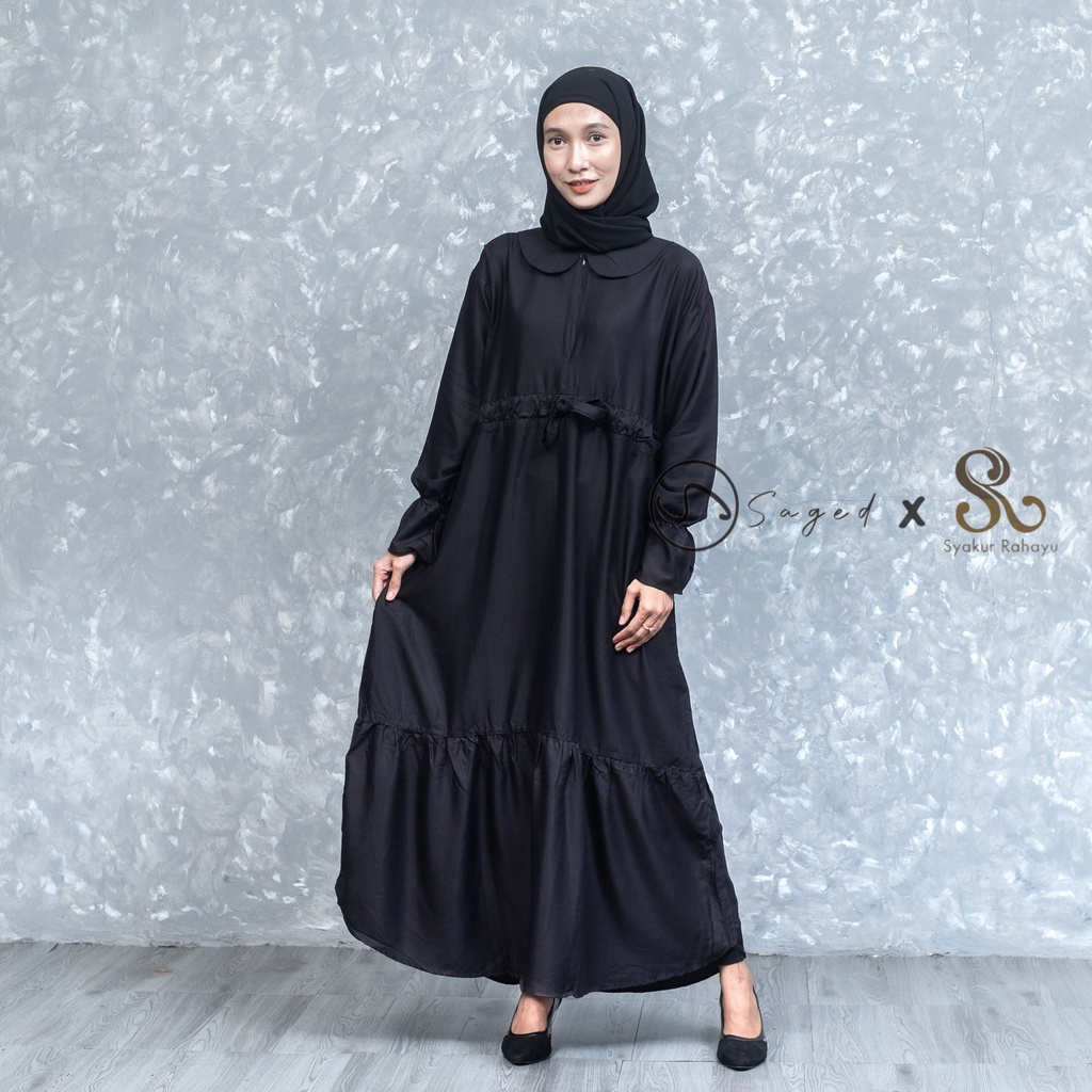 Gamis Fashion Muslim - Dress Pakaian Muslim Wanita Material Rayon Uniqlo Eksklusif