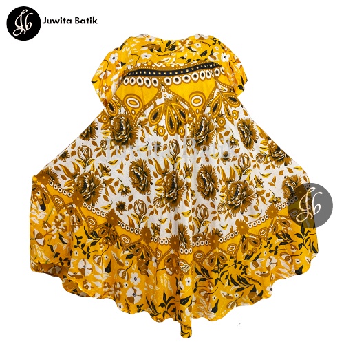 Juwita Batik - Daster Payung Jumbo LD 120 XXL Motif Rosela Seri Wana Klok Busui Kancing Dada