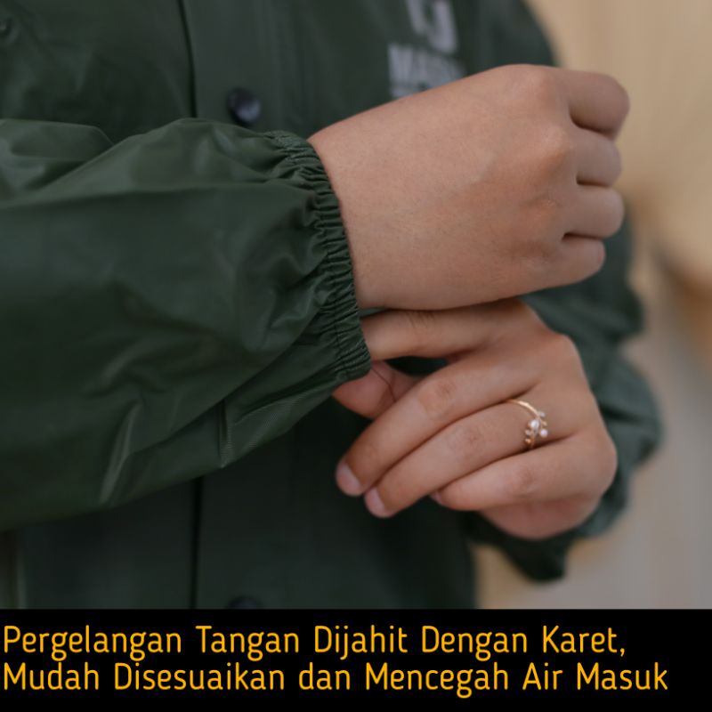 Jas Hujan Motor Pria Wanita Setelan Baju dan Celana Dewasa By MASELA Original Tebal Lentur Anti Rembes