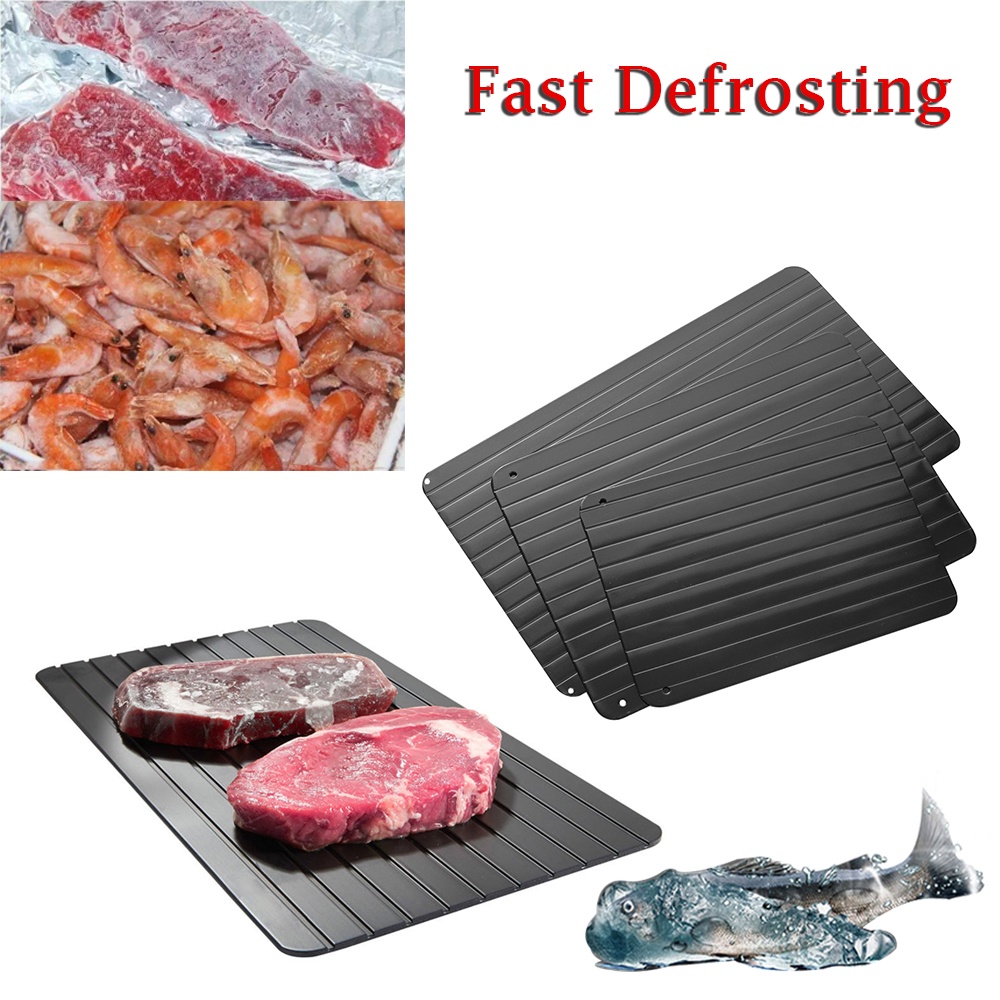 [COD] Defrost Tray Plate Import Defrosting Tray Pelunak Makanan Frozen Daging Steak Ayam Sosis Beku di Freezer Kulkas