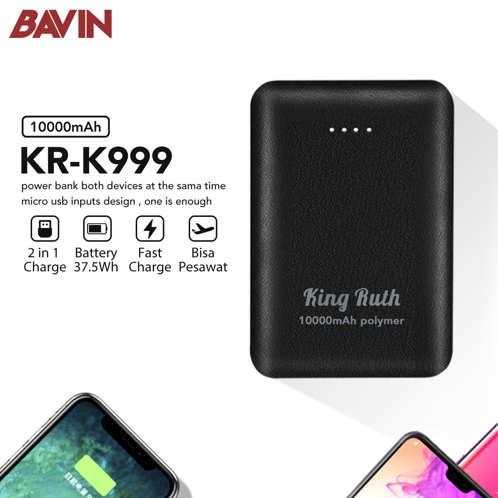 Power Bank Terbaik Bisa COD Mini Fast Charging Terlaris Murah R5P1 Mini Portable PowerBank 10000mAh 