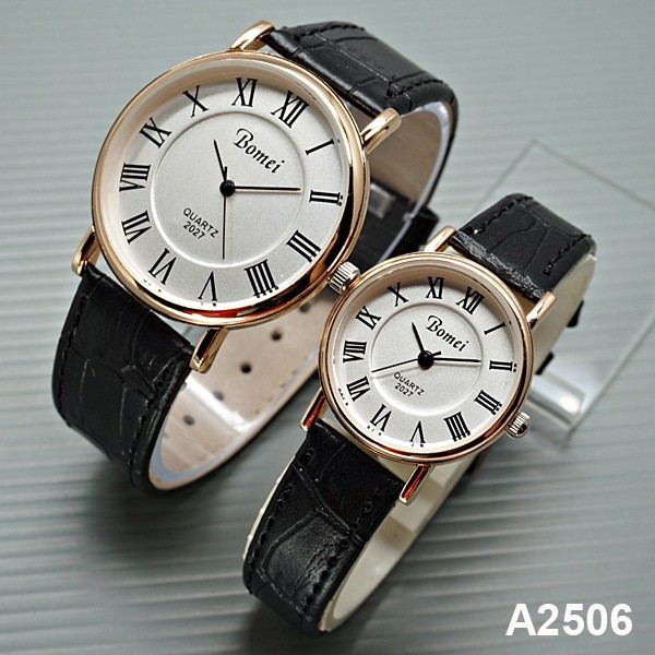 Jam Tangan Couple Bomei Romawi - Kode A2506, A2507
