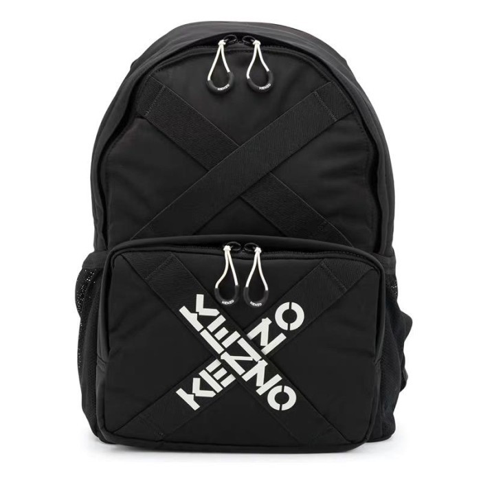 Kenzo Taped Logo Backpack In Black - ORIGINAL 100%