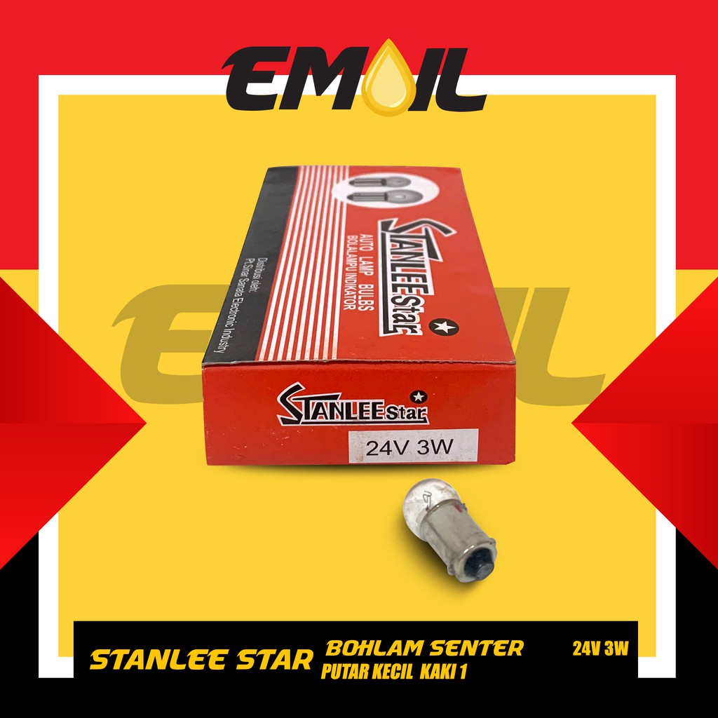 Bohlam lampu senter putar kecil kaki 1 24V 3W Stanlee Star