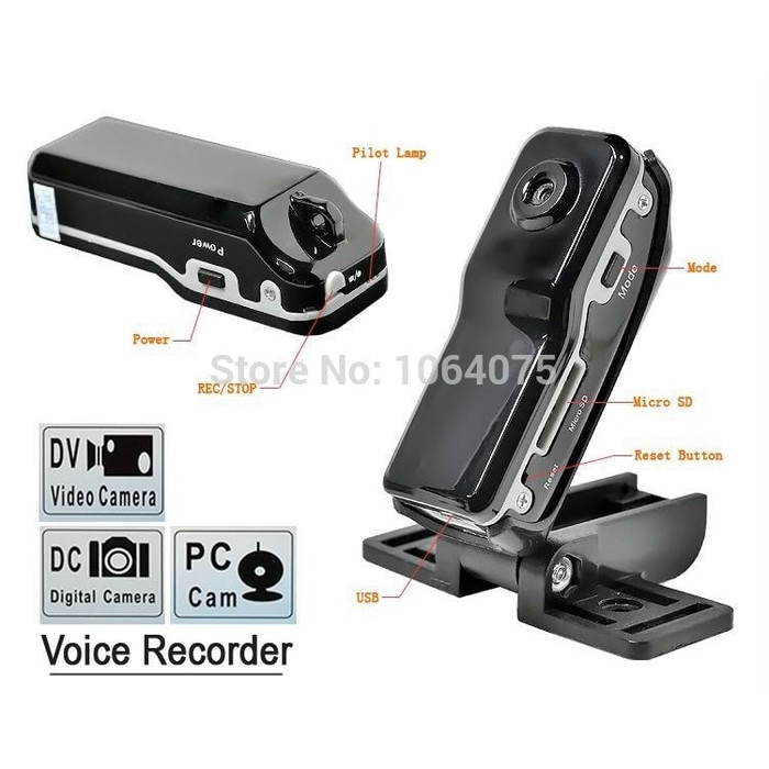 Portable Mini HD Wifi Camera Md81 P2P & Wireless Router Kamera DV Spy