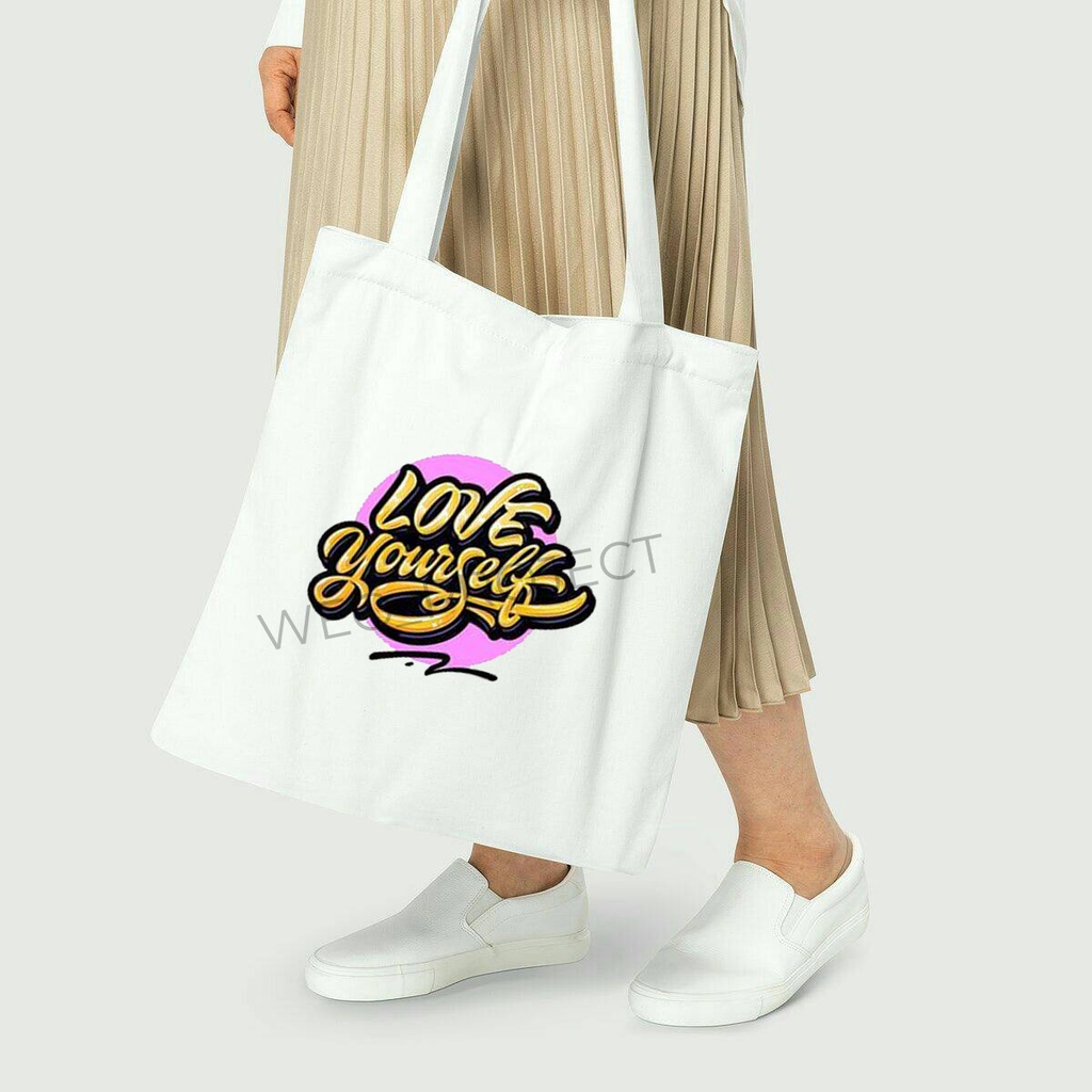 TOTE BAG KANVAS / TOTE BAG WANITA / TOTE BAG ENJOY LIFE