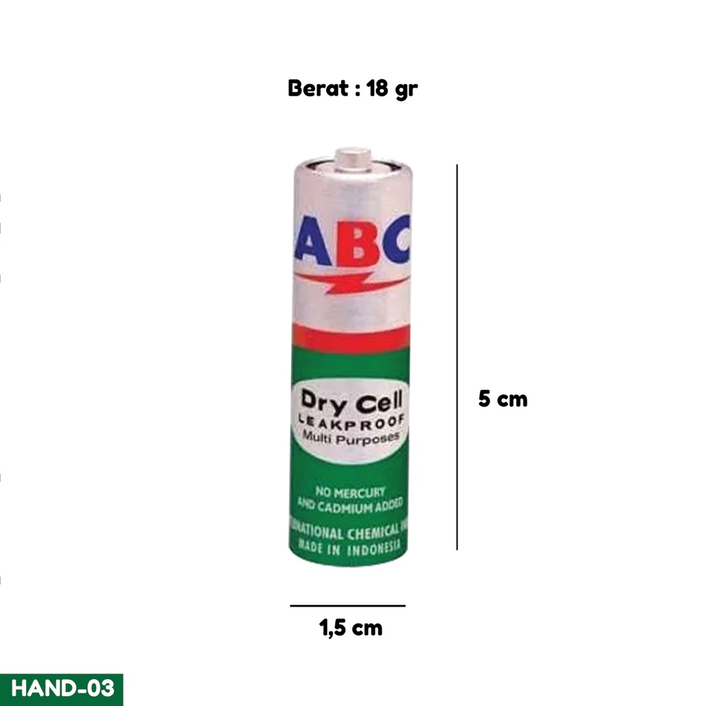 BATERAI/BATTERY/BATU BATRAI ABC UKURAN AA (HAND-03)