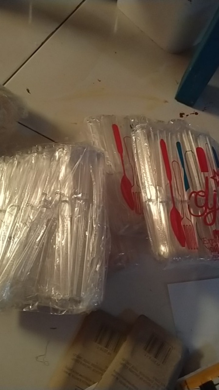 Pisau Plastik Kecil Panjang Bening 100pcs Per Pack Pisau Kue Cake Roti Buah Murah Medan