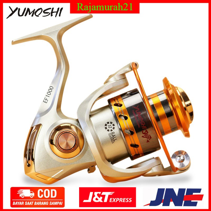 Reel Pancing YUMOSHI REELSKING EF1000/EF3000/5000/EF6000/EF9000 Spinning 12 Ball Bearing