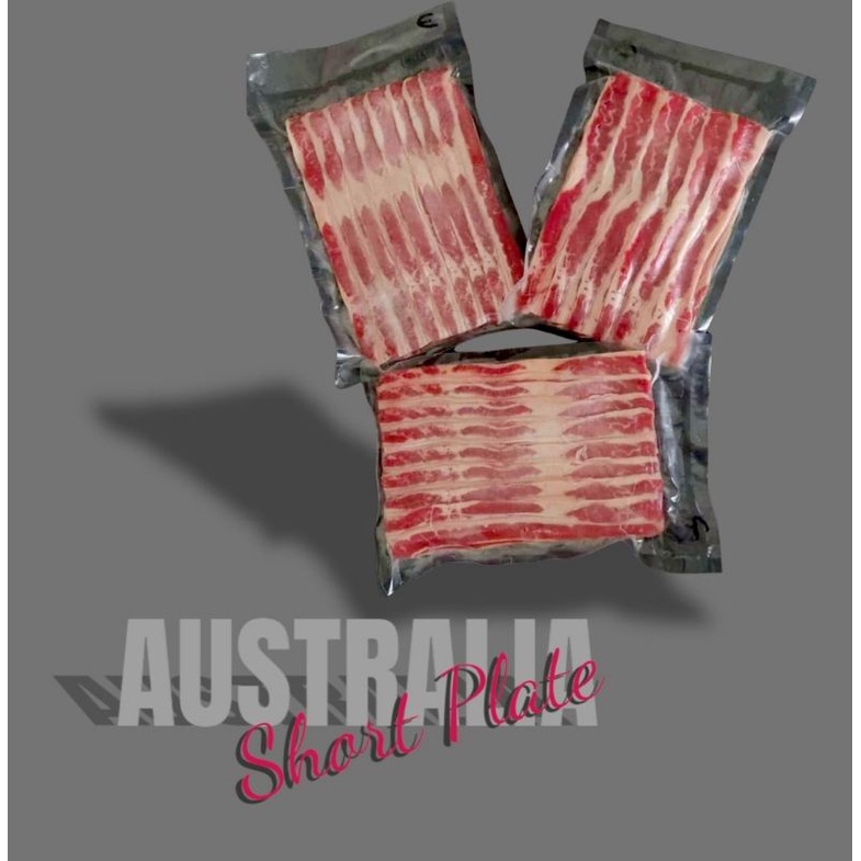 beef slice Aus  shortplate (AUS) - Brisket  500 gram