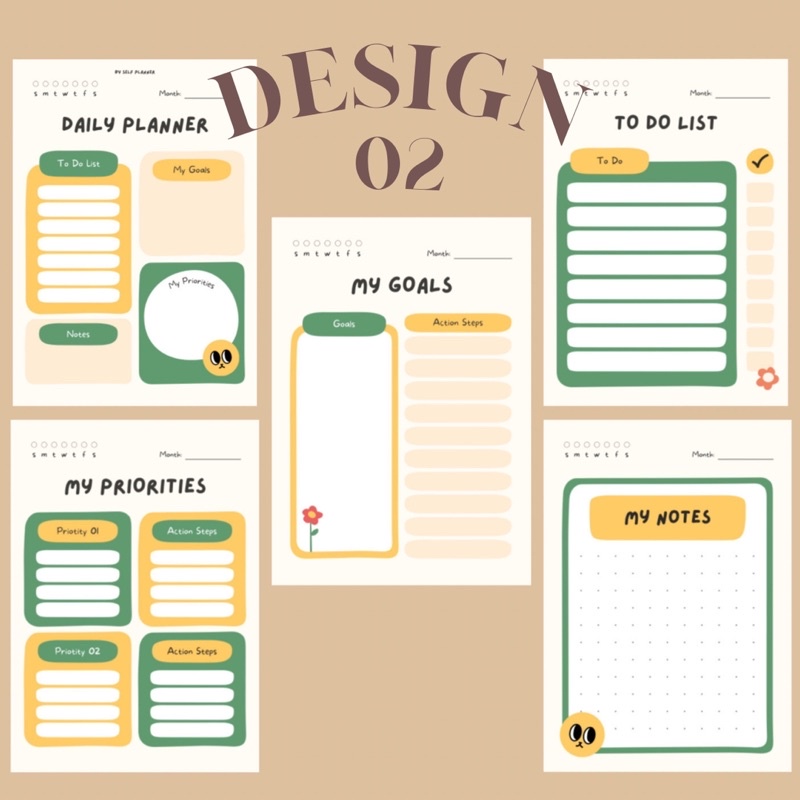 

02 DAILY PLANNER PAPER A5 KERTAS PLANNER / BINDER / AGENDA / JURNAL TO DO LIST