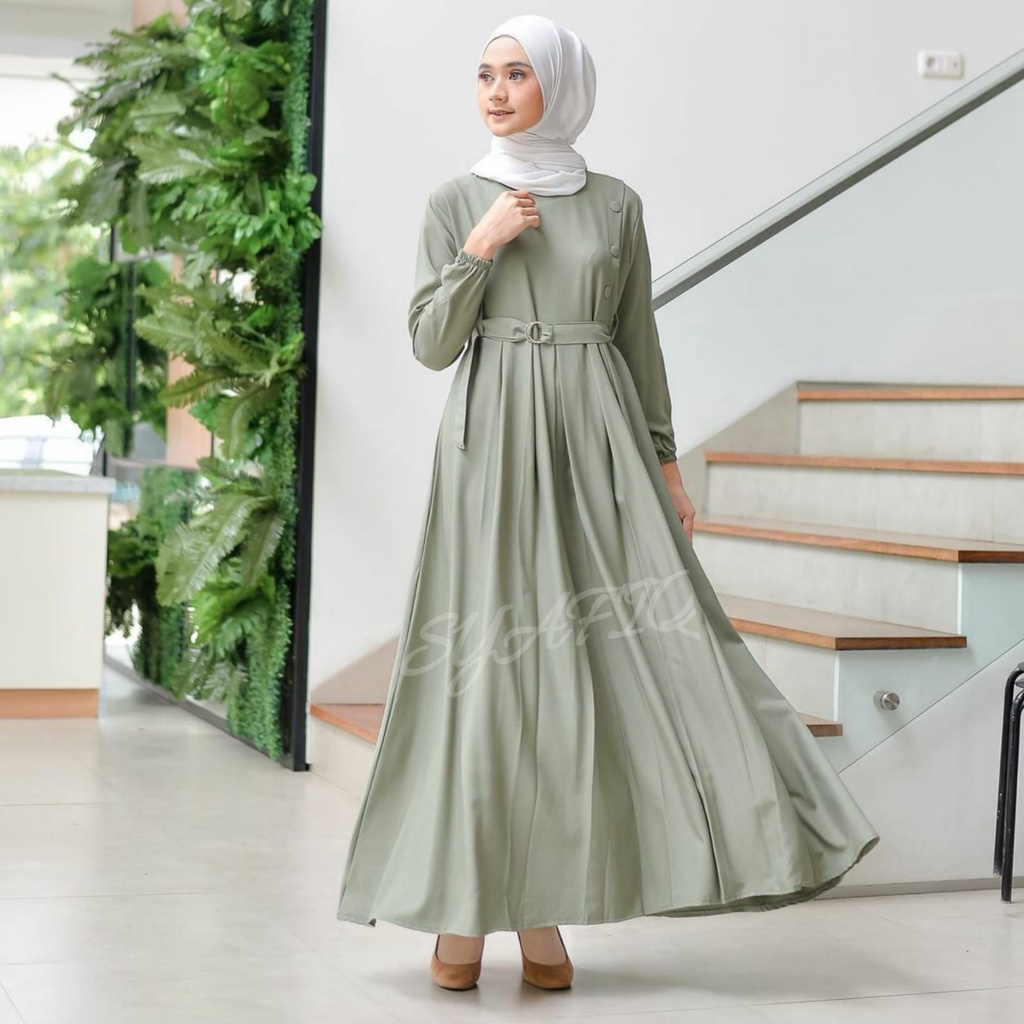 Gamis wanita terbaru 2021 Gamis remaja terbaru kekinian modern 2023 wanita dress arumi maxy syari-2
