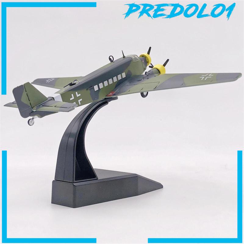 (Predolo1) Miniatur Diecast Pesawat Terbang Ju-52 Skala 1: 144 Bahan Alloy Dengan Stand