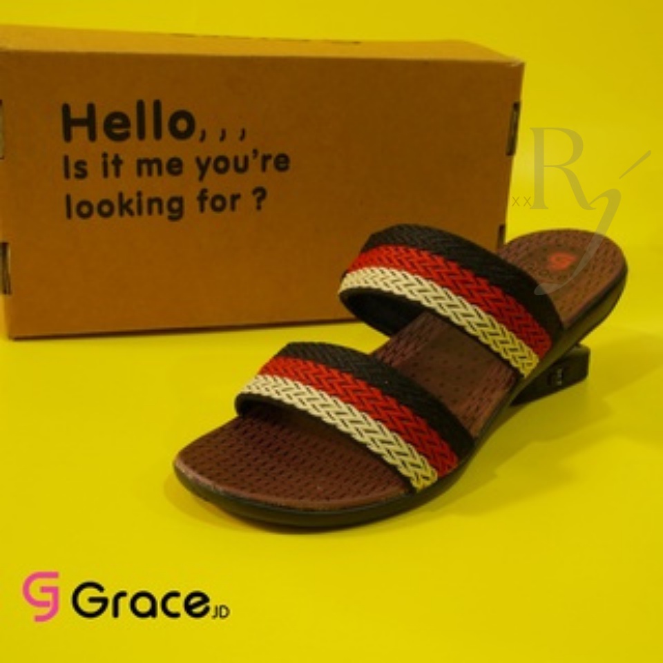 GRACE [RAJUT BAN 2] Sandal Cewek Turki/ Sandal Wanita Rajut/ Sandal Tali Ban 2/ Rajut ban 2