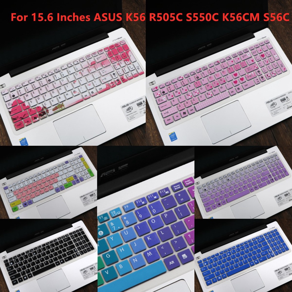 For 15.6 Inches ASUS K56 R505C S550C K56CM S56C Soft Ultra-thin Silicone Laptop Keyboard Cover Protector