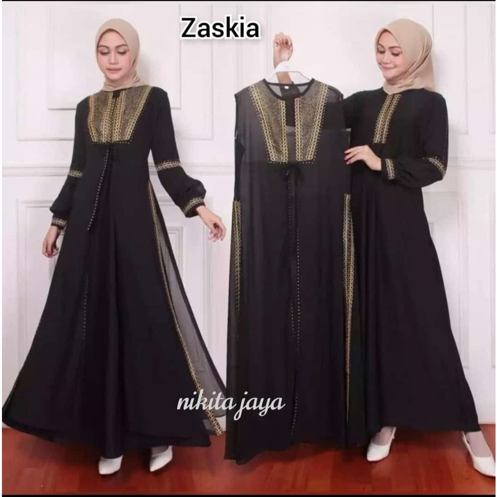 GAMIS TURKY ZASKIA// ABAYA TERBARU // GAMIS  ABAYA KAFTAN FULL BORDIR PEYET MEWAH DAN ELEGAN