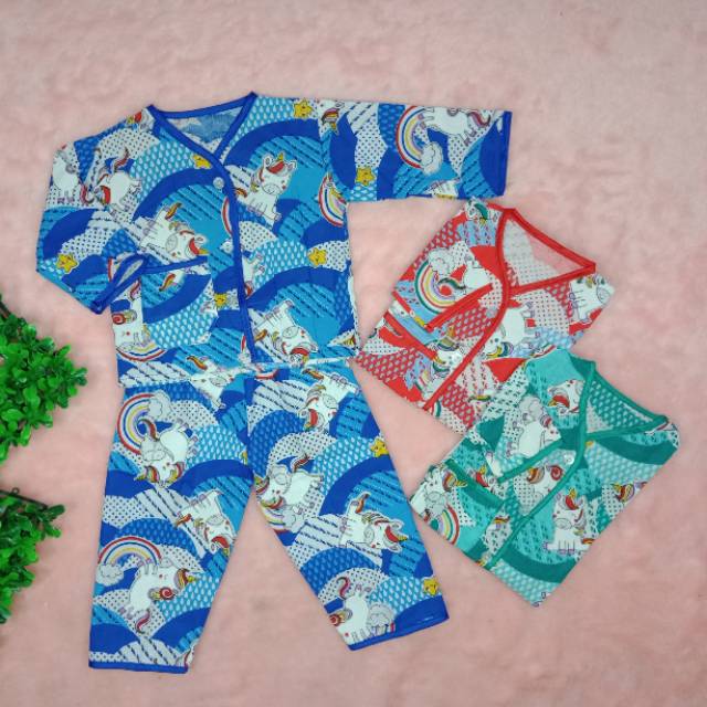 Ss#060 Setelan Piyama Anak bahan Katun Catra 0-1tahun