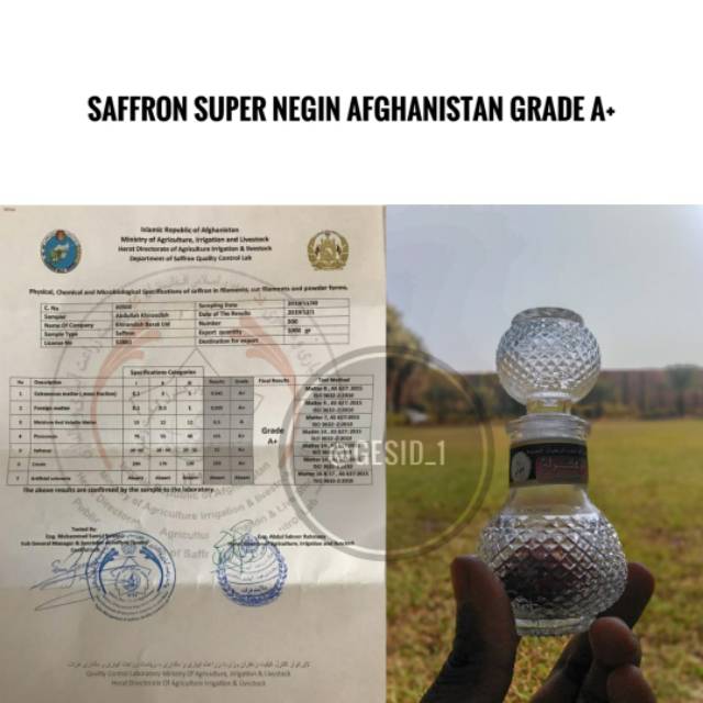 

Saffron Super Negin Afghanistan Grade A+