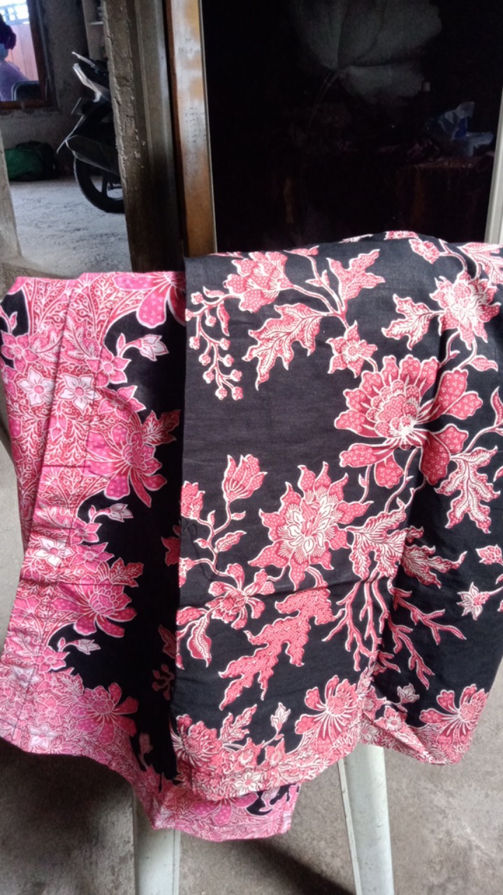 Batik Couple Keluarga Sania Ruffle Ori Ndoro Jowi Dnt Motif Cibulan Pink