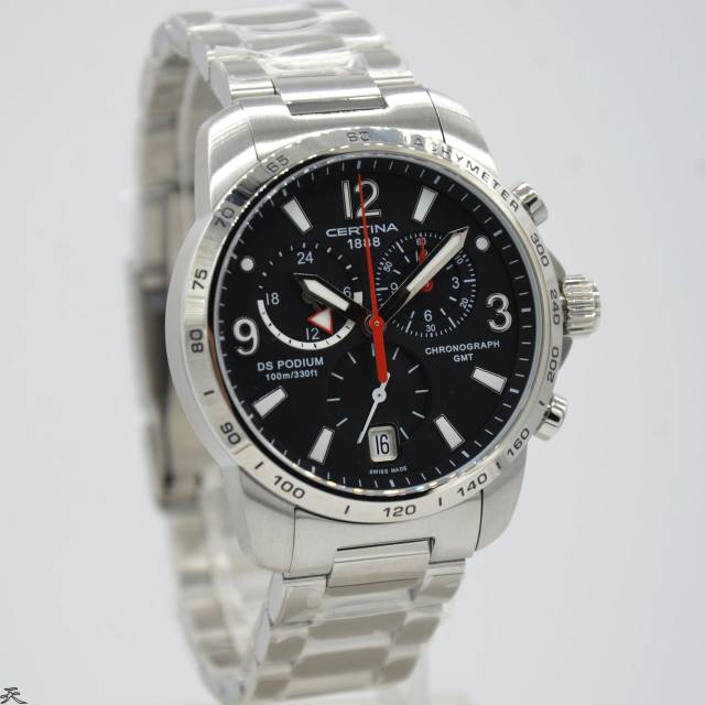 Jam Tangan Pria Certina C001.639.11 Silver Rantai Original Swiss made