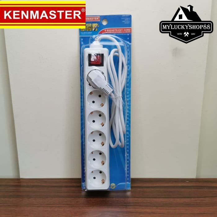 Kenmaster F1 306 Stop Kontak 6 Lubang - 6 Socket - 6 Soket