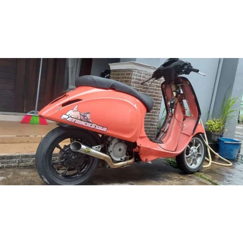 Knalpot Vespa Sprint Metic Pekajaman Muffler Original Jogja Type Flow 155 200 300 Cc Stainless Origi