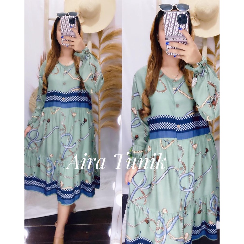 Aira Tunik Wanita Rayon Busui Full Kancing