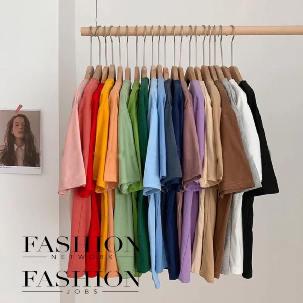 Damai fashion jakarta - ASLI JUMBO baju atasan KAOS - big size RAINBOW BASIC - konveksi