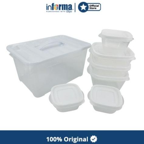 Informa Kotak Makan - Food Container Set White Videl 22 Pcs