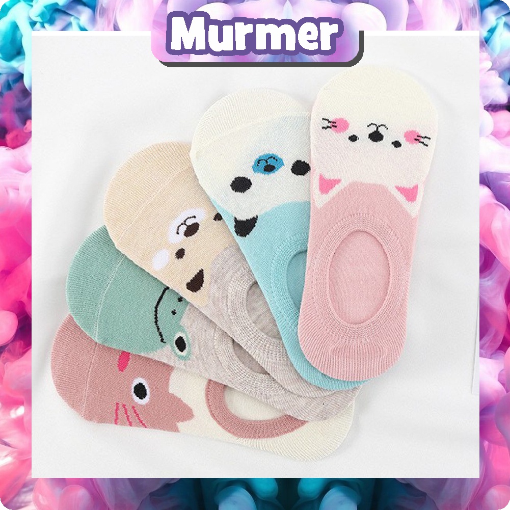 MurmerOfficial Kaos Kaki Socks Wanita Karakter Motif Cute Lucu Unik Import KK020