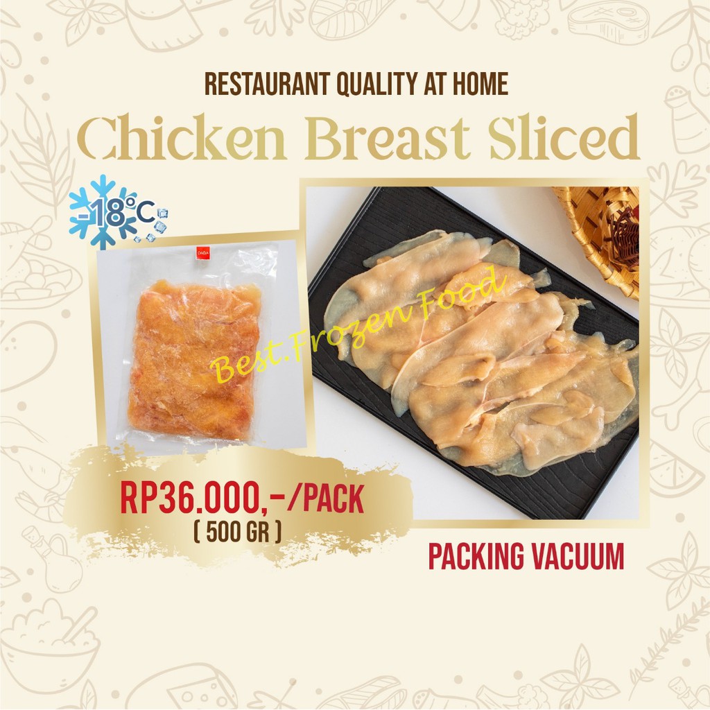 

Frozen Dada Ayam Sliced 500gr (1.5mm)