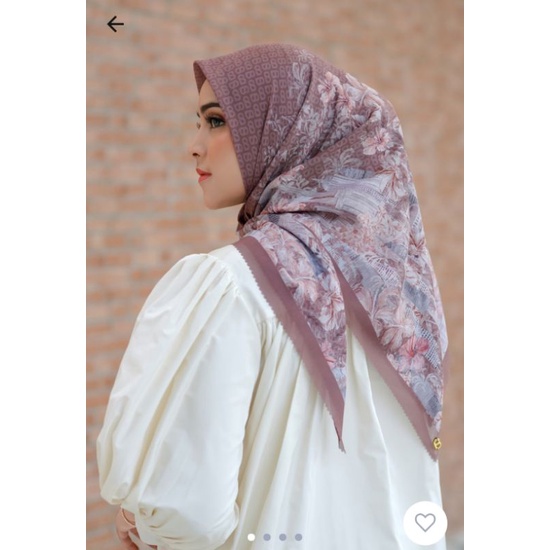 Ready Buttonscarves Malaya series brown Voal sqare