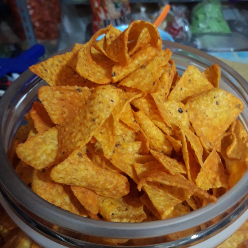 KRIPIK TORTILLA 250gr / TORTILLA TES / TORTILLA JAGUNG DAN BBQ / SNACK KILOAN MURAH