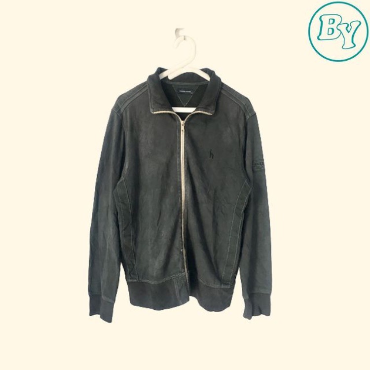 HAZZYS JEANS Jaket Tracktop Washed Color Navy Preloved