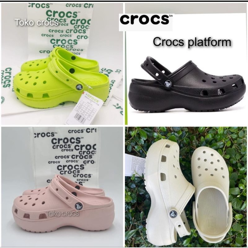 crocs Platform clog woman /Crocs classic clog platform / Sandal wanita crocs classic platform bae / crocs platform clog